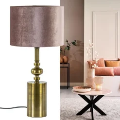 Klassieke lampvoet Helabima antiek brons excl. kap><noscript><img width=