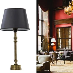 Klassieke lampvoet-tafellamp brons><noscript><img width=