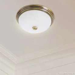 klassieke plafonnière Brons/glas><noscript><img width=