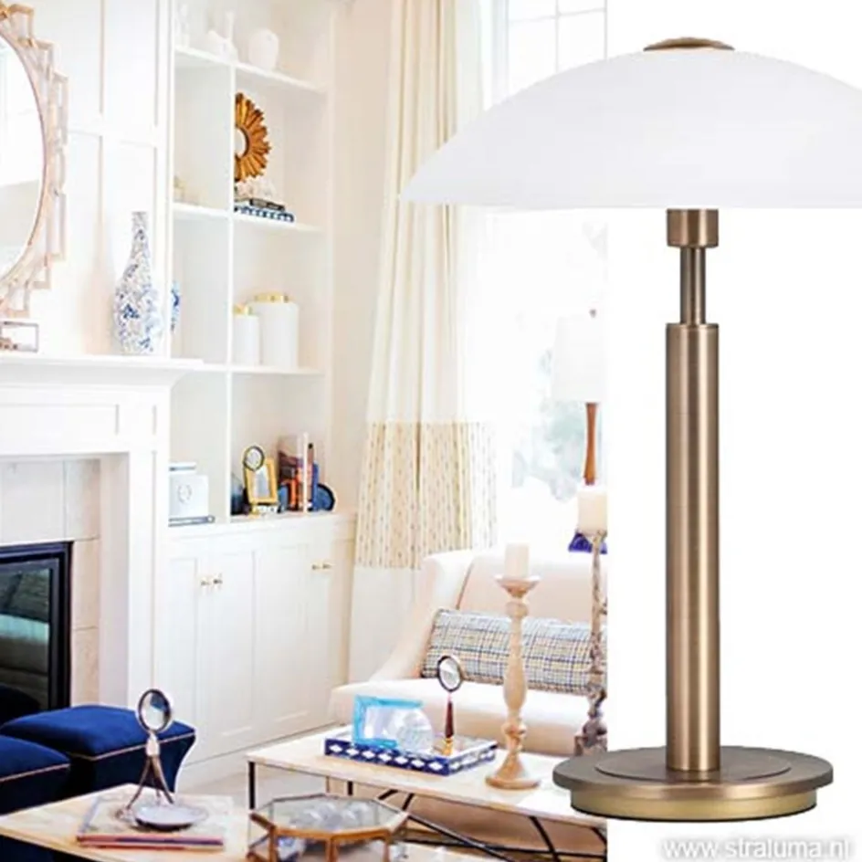 Klassieke tafellamp brons touchdimmer>Straluma Sale