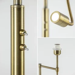 Klassieke vloerlamp met leesarm Calgary Light and Living><noscript><img width=