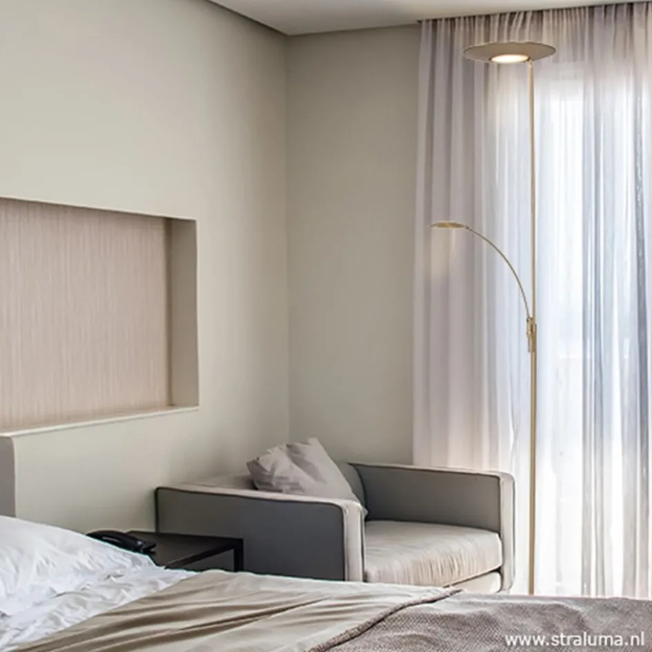 Klassieke vloerlamp Zenith LED messing>Straluma Best