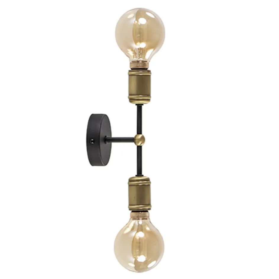 Klassieke wandlamp zwart-antiek brons>Straluma Online