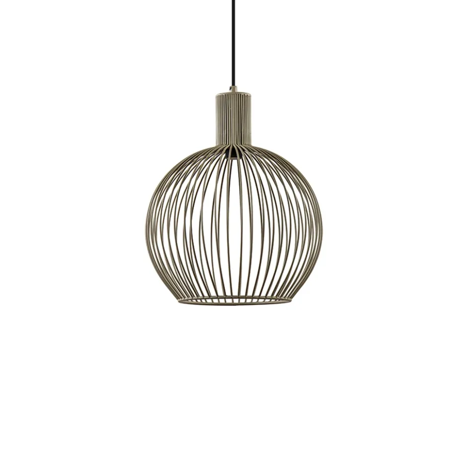 kleine draad hanglamp mat zand met zwart>Straluma Online