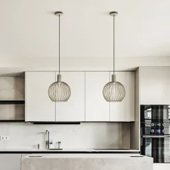 kleine draad hanglamp mat zand met zwart><noscript><img width=