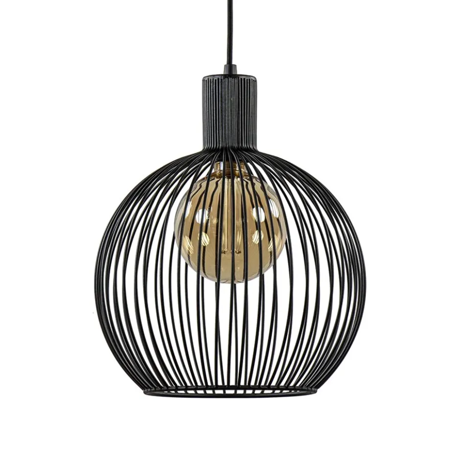 Kleine draad hanglamp mat zwart 30 cm>Straluma Clearance