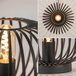 Kleine draad tafellamp modern mat zwart><noscript><img width=