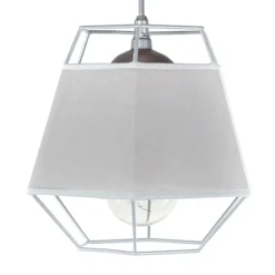 Kleine grijze hanglamp draad met stof>Straluma Best