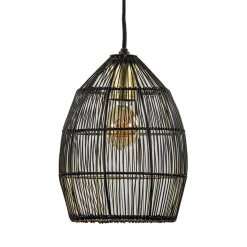 Kleine hanglamp Meya zwart met goud draad>Straluma Outlet