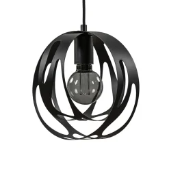 Kleine hanglamp rond mat zwart>Straluma Best