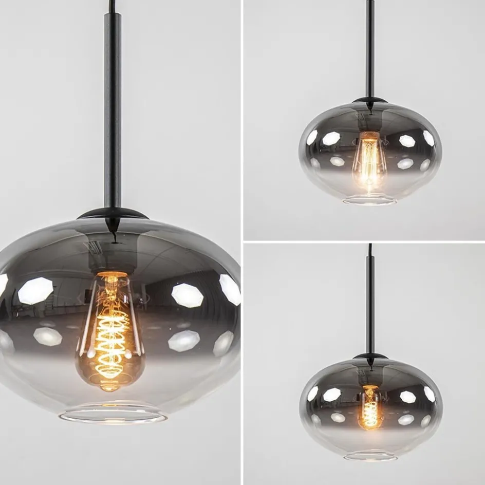 Kleine hanglamp smoke glas gradient met zwart>Straluma Discount