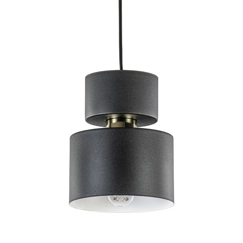 Kleine hanglamp zwart met goud accent>Straluma Clearance
