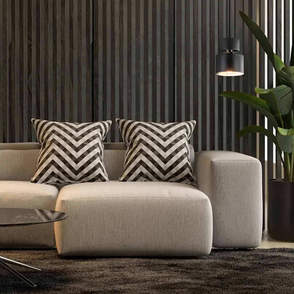 Kleine hanglamp zwart met goud accent>Straluma Clearance