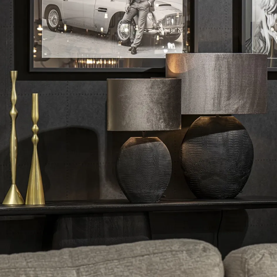 Kleine lampvoet Skeld mat zwart>Straluma