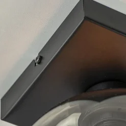 Kleine plafondlamp zwart met smoke glas 20 cm><noscript><img width=