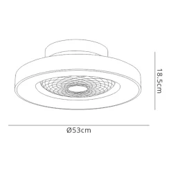 Kleine plafondventilator wit inclusief LED><noscript><img width=