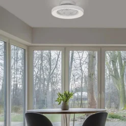 Kleine plafondventilator wit inclusief LED><noscript><img width=