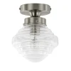 Kleine stalen plafondlamp glas helder>Straluma New