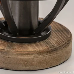 Kleine tafellamp Matrix zwart met hout><noscript><img width=