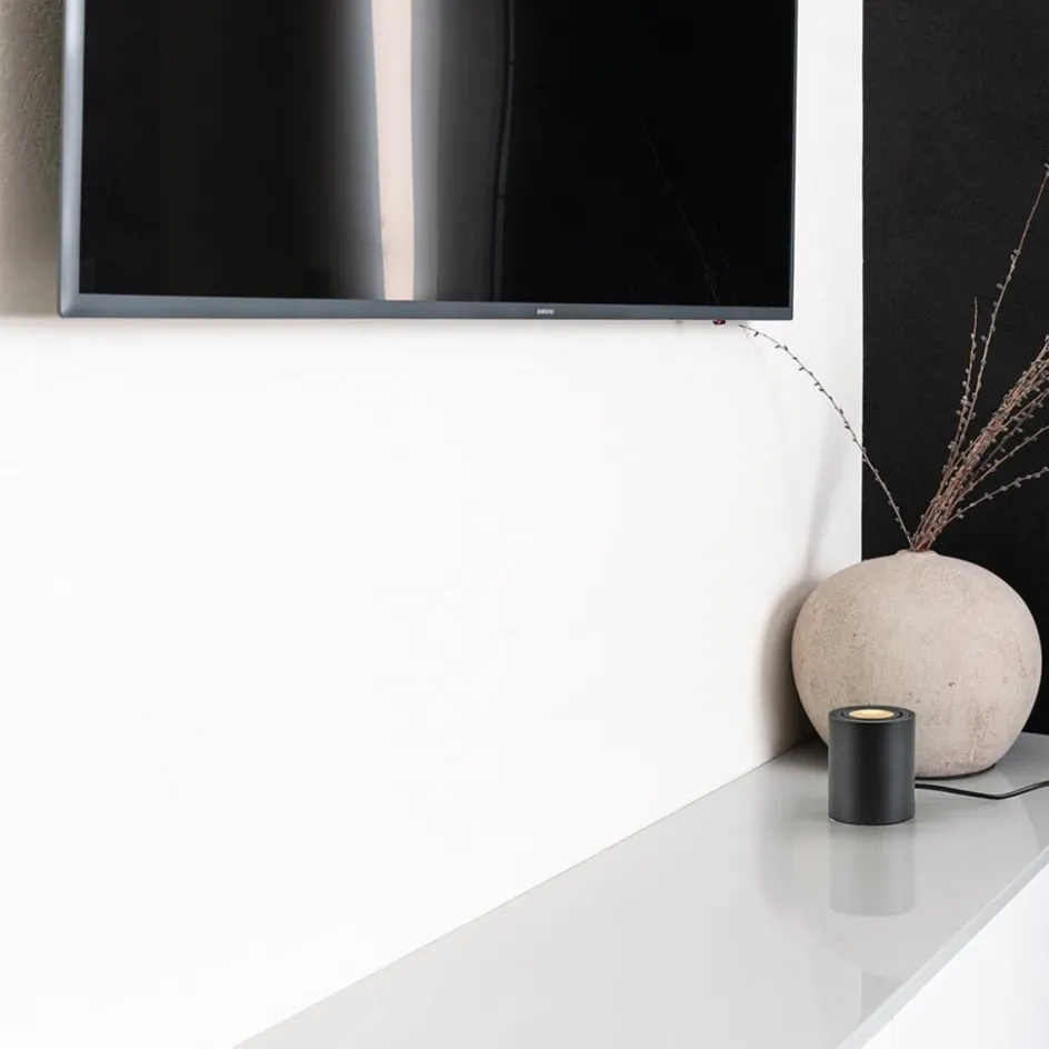 Kleine tafellamp spot mat zwart metaal>Straluma New