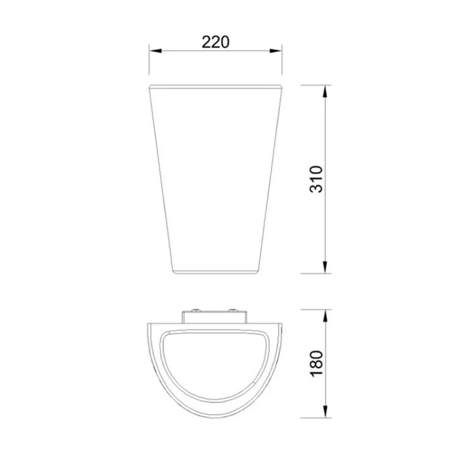 Kunststof buitenlamp wit IP54>Straluma Hot