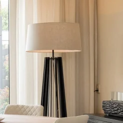 Lampenkap beige bridge linnenlook 55 cm><noscript><img width=