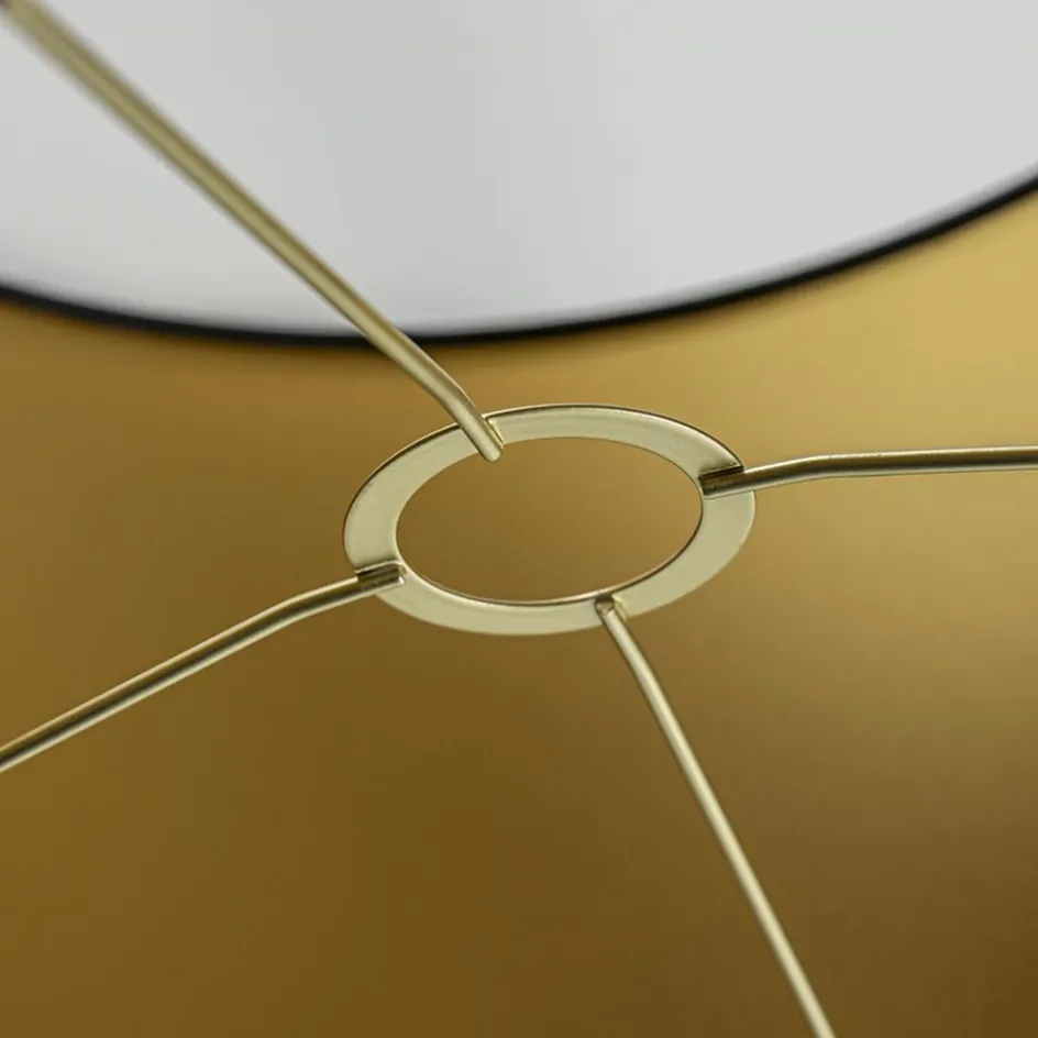 Lampenkap zwart/goud cilinder met gouden binnenzijde, hoogte 20cm, Ø 35cm, warm omgeslagen>Straluma New