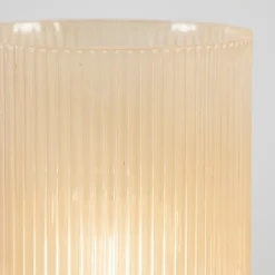 L&L grote ribglas tafellamp peach op batterijen Phoebe>Straluma Sale