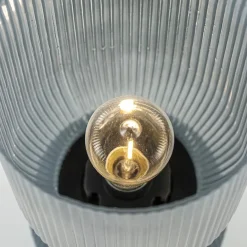 L&L tafellamp op batterijen Phoebe blauw-grijs groot><noscript><img width=