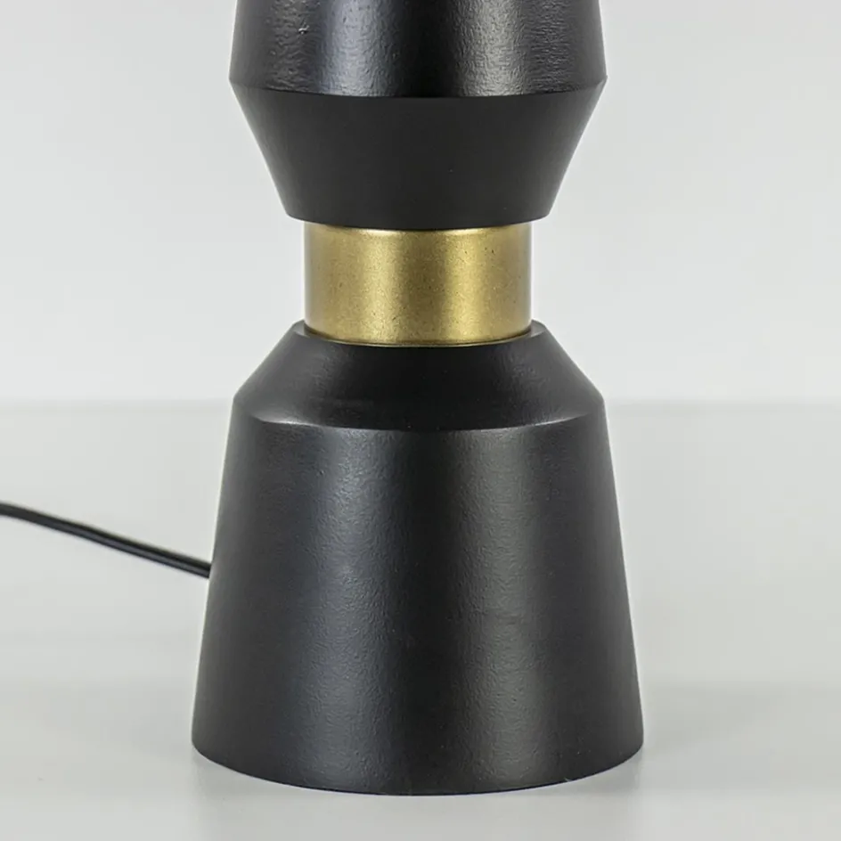 Lampvoet Ilvar zwart/mat goud z/kap>Straluma New