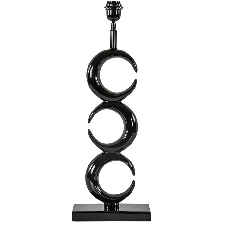 Lampvoet Maan shiny zwart exclusief kap>Straluma Best