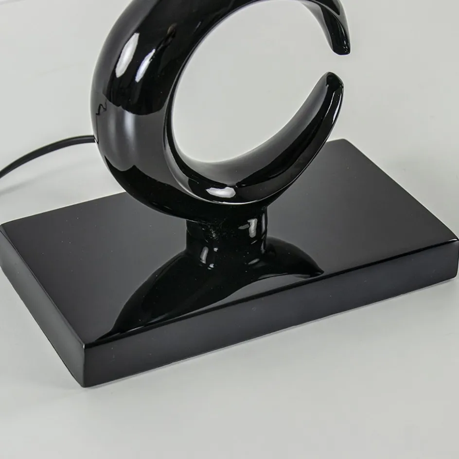 Lampvoet Maan shiny zwart exclusief kap>Straluma Best