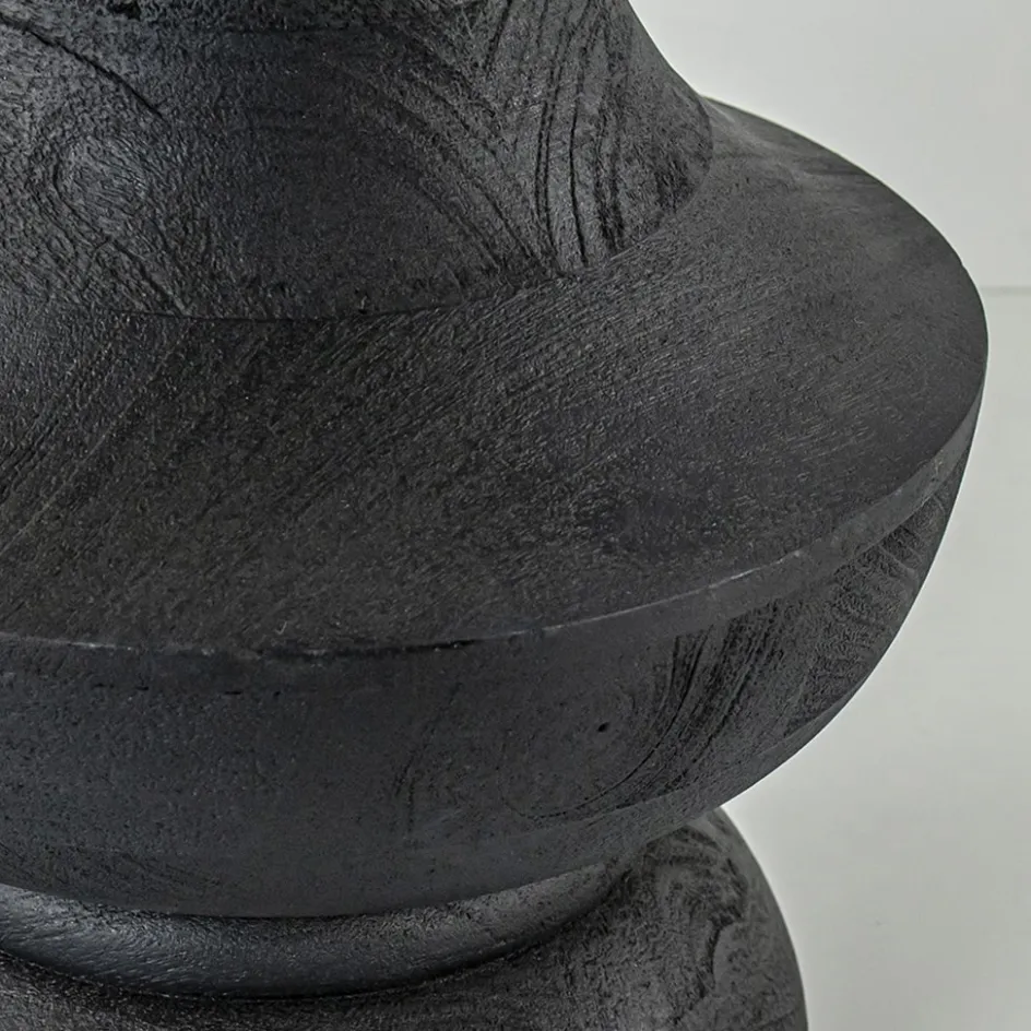 Lampvoet Nicolo zwart hout exclusief kap>Straluma Best