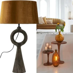 Lampvoet Sabuli hout donker bruin excl. kap><noscript><img width=