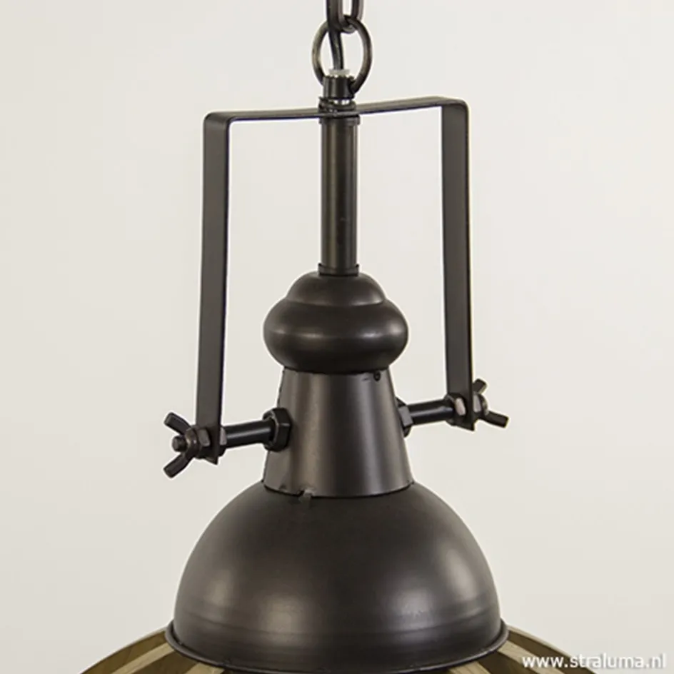 Landelijk hanglamp Djem hout/zink>Straluma Sale