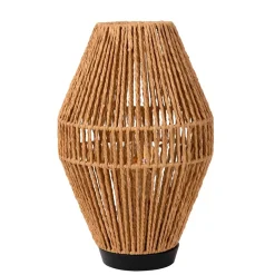 Landelijke tafellamp papier naturel met zwart>Straluma Hot