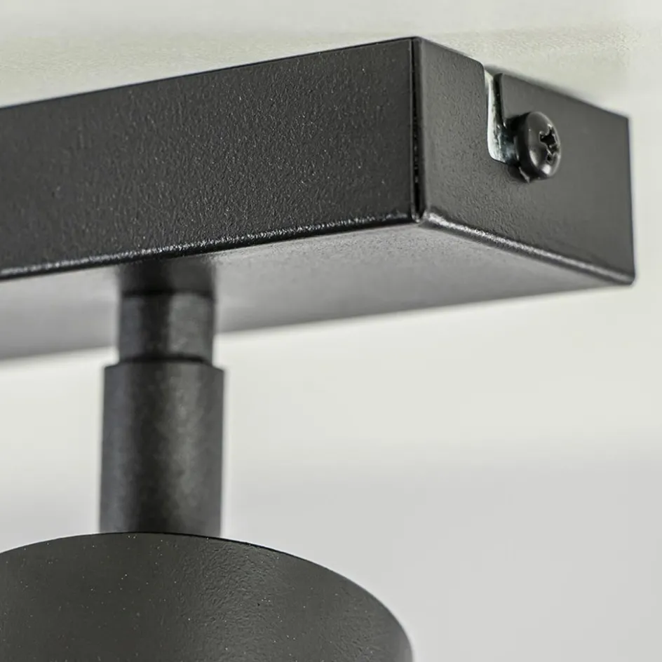 Langwerpige GU10 5-lichts opbouwspot mat zwart>Straluma Online