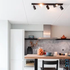 Langwerpige GU10 5-lichts opbouwspot mat zwart><noscript><img width=