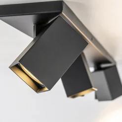 Langwerpige 3L opbouwspot met vierkante spots zwart><noscript><img width=