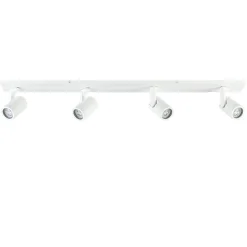 Langwerpige 4-lichts opbouwspot mat wit GU10>Straluma Online