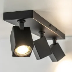 Langwerpige opbouwspot 3-lichts balk zwart><noscript><img width=