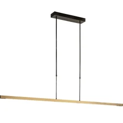 LED hanglamp aluminium mat zwart met mat goud dimbaar>Straluma Best