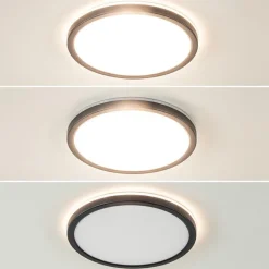 LED plafondlamp met 3 licht opties zwart rond><noscript><img width=