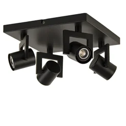 LED plafondspot vierkant mat zwart>Straluma Online