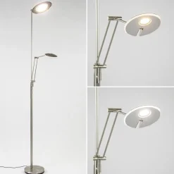 LED uplighter met verstelbare leesarm nikkel><noscript><img width=