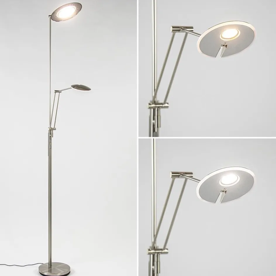 LED uplighter met verstelbare leesarm nikkel>Straluma Clearance