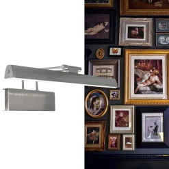 LED wandlamp schilderij geborsteld staal dimbaar><noscript><img width=