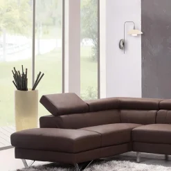 LED wandlamp staal met glas inclusief snoer><noscript><img width=