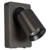 LED wandspot zwart staal met USB aansluiting>Straluma Discount