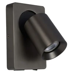 LED wandspot zwart staal met USB aansluiting>Straluma Discount